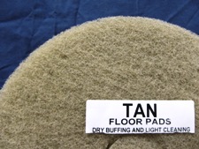 top half of tan floor pad, label displayed